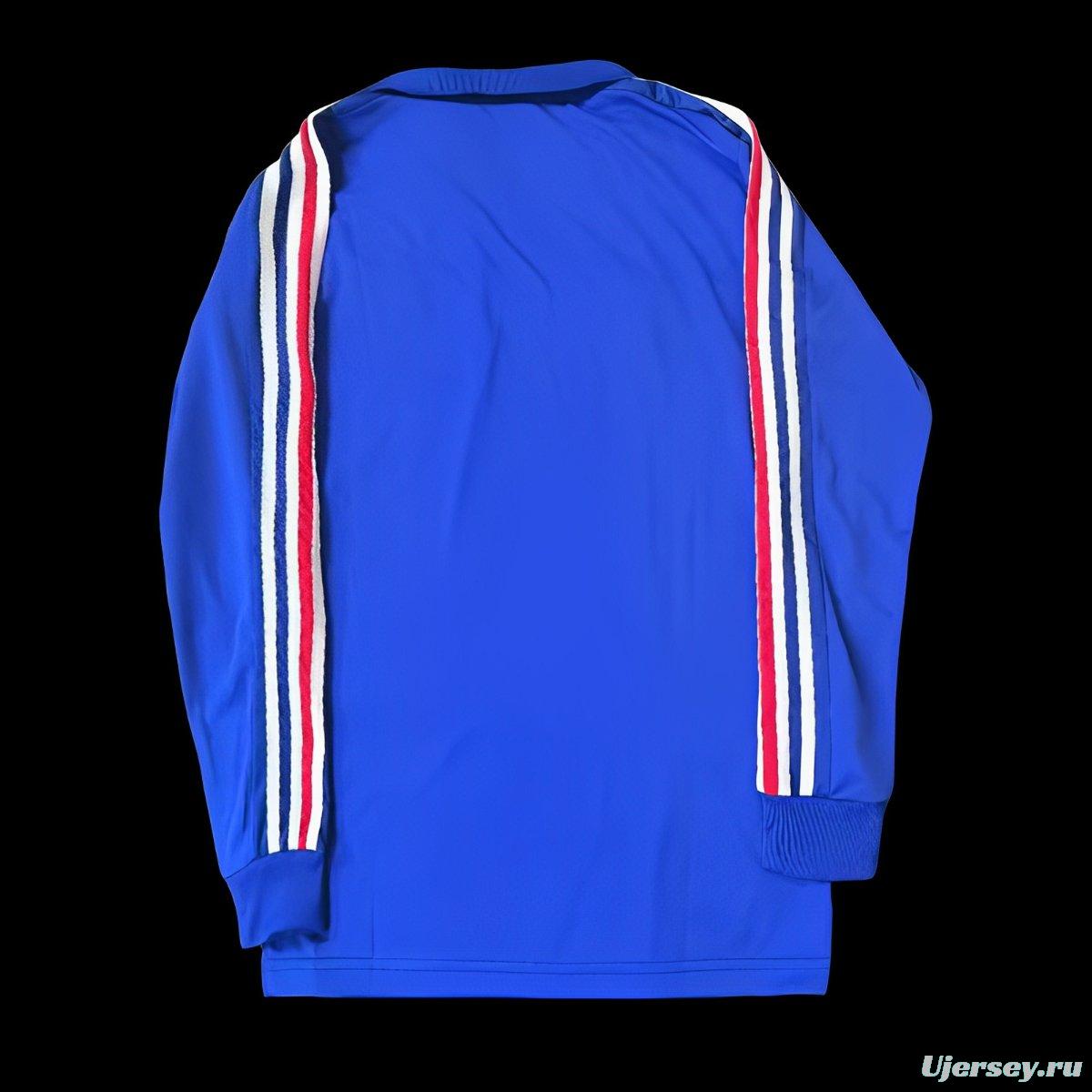 Retro  2004 France Home Long Sleeve Jersey