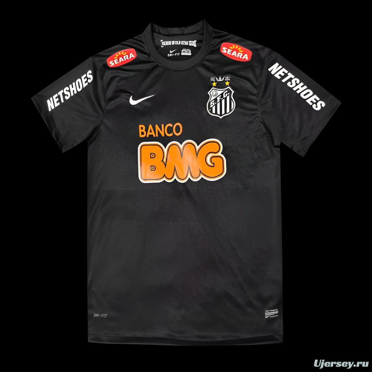 Retro 10/11 Santos Away Black Jersey