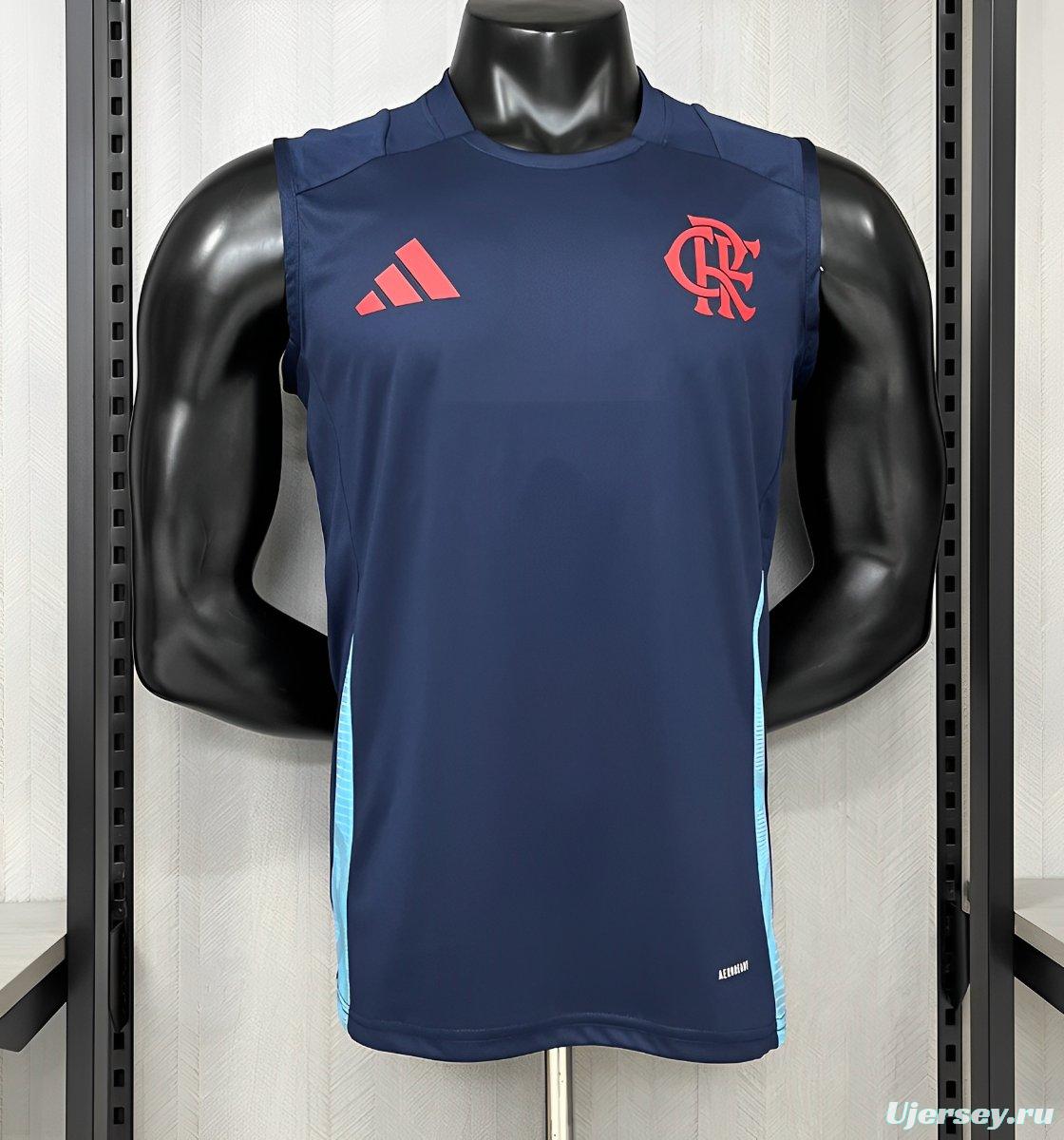 25/26 Flamengo Training Jersey Wear Dark Blue Vest Jersey