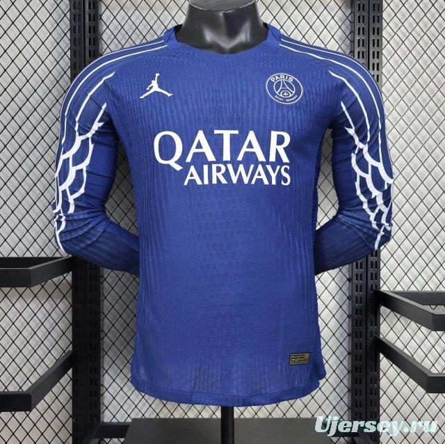 24/25 Player Version PSG Forth Blue Long Sleeve Jersey