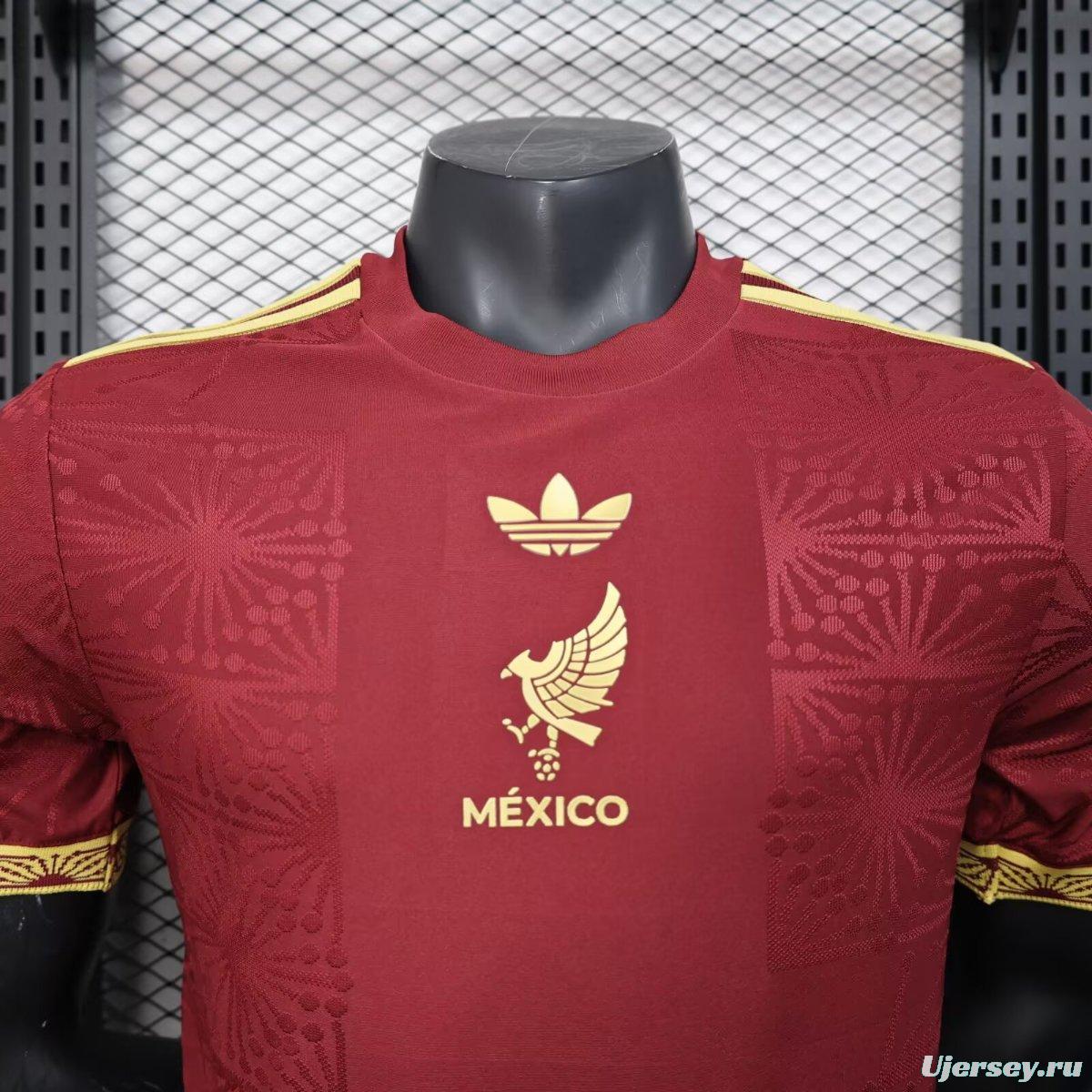 Player Version 2025 Mexico Gold Cup Wine Jersey
