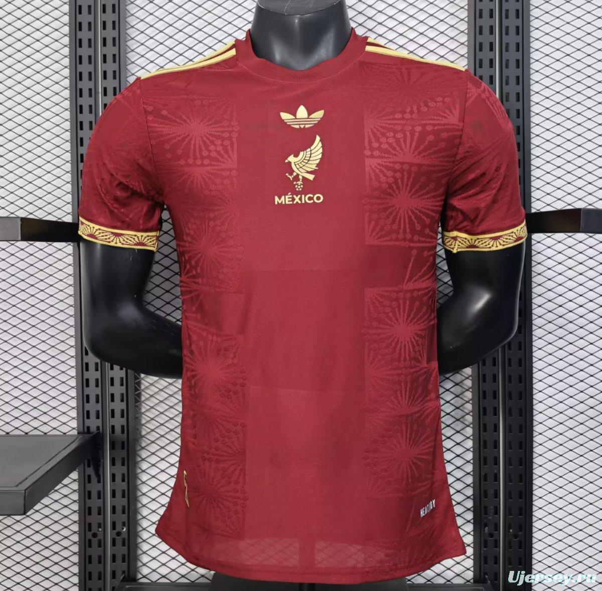 Player Version 2025 Mexico Gold Cup Wine Jersey