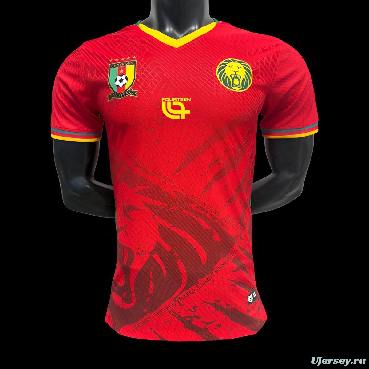 Player Version 2025 Cameroon Away Red Jersey