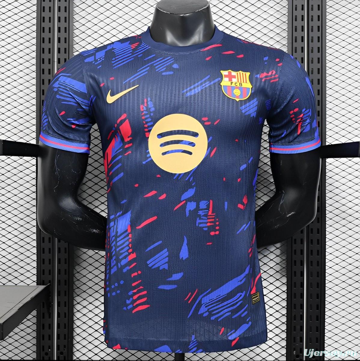 Player Version 25/26 FC Barcelona Navy Blue with Spotify Sponsor Jersey