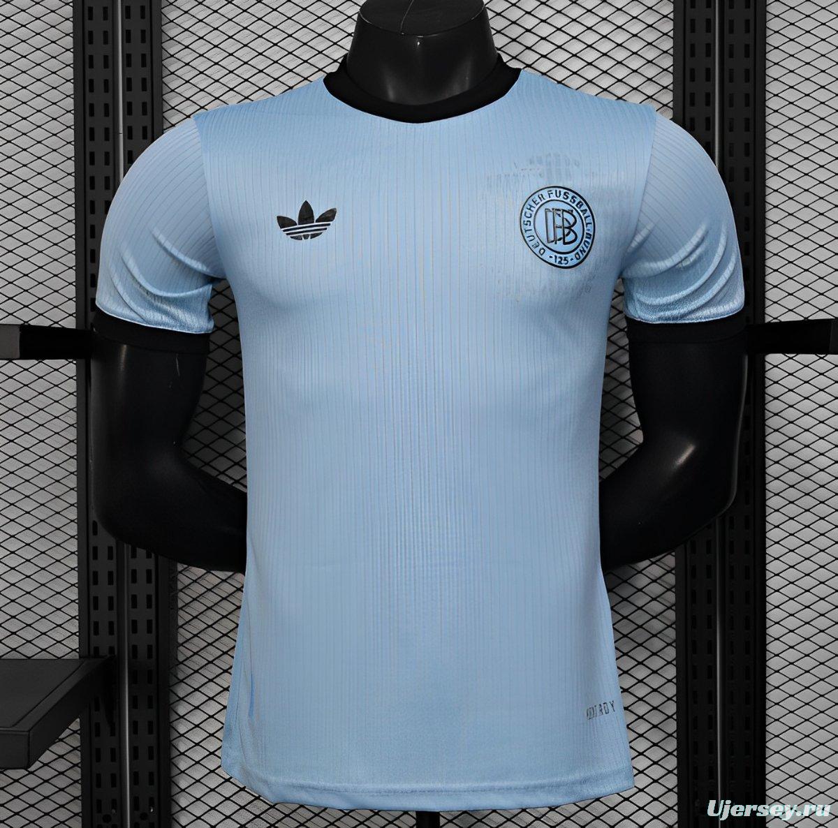 Player Version 2025 Germany 125Th Anniversary Light Blue with Adidas Retro Design Jersey
