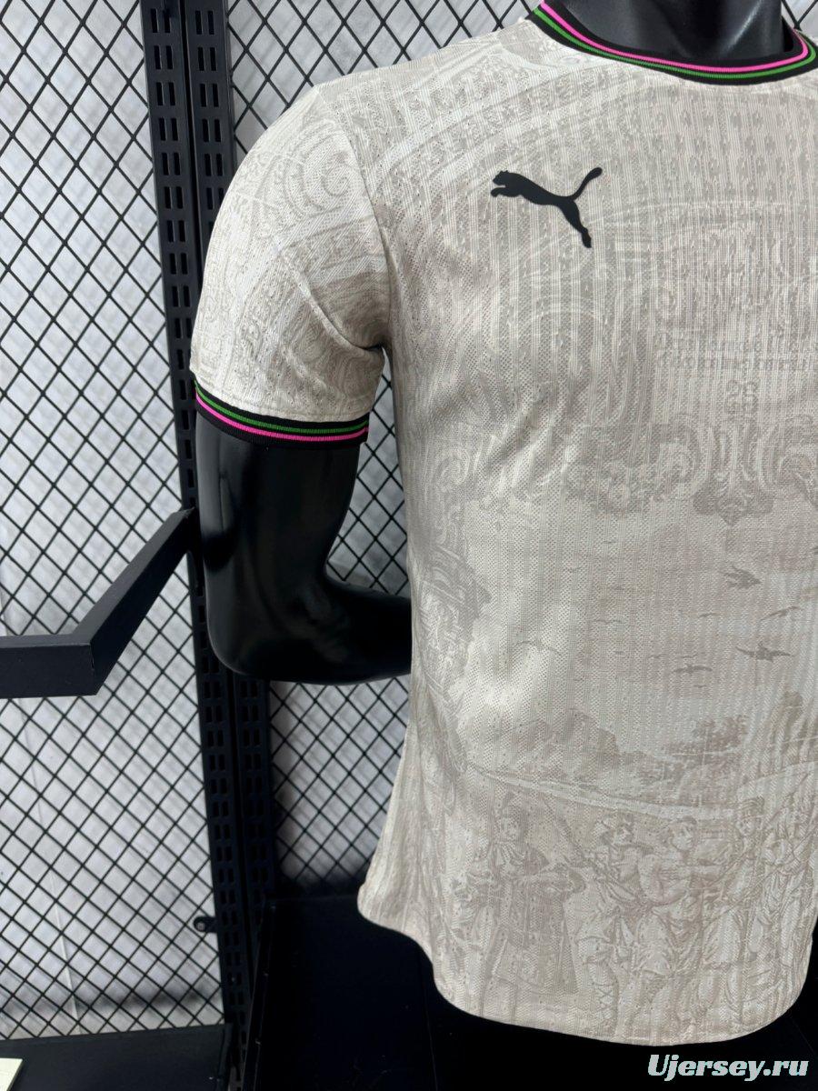 Player Version 2025 Portugal Away White with Subtle Pattern Jersey