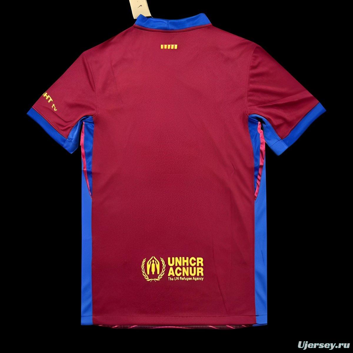 25/26 FC Barcelona Burgundy with Circular Sound Wave Pattern Jersey