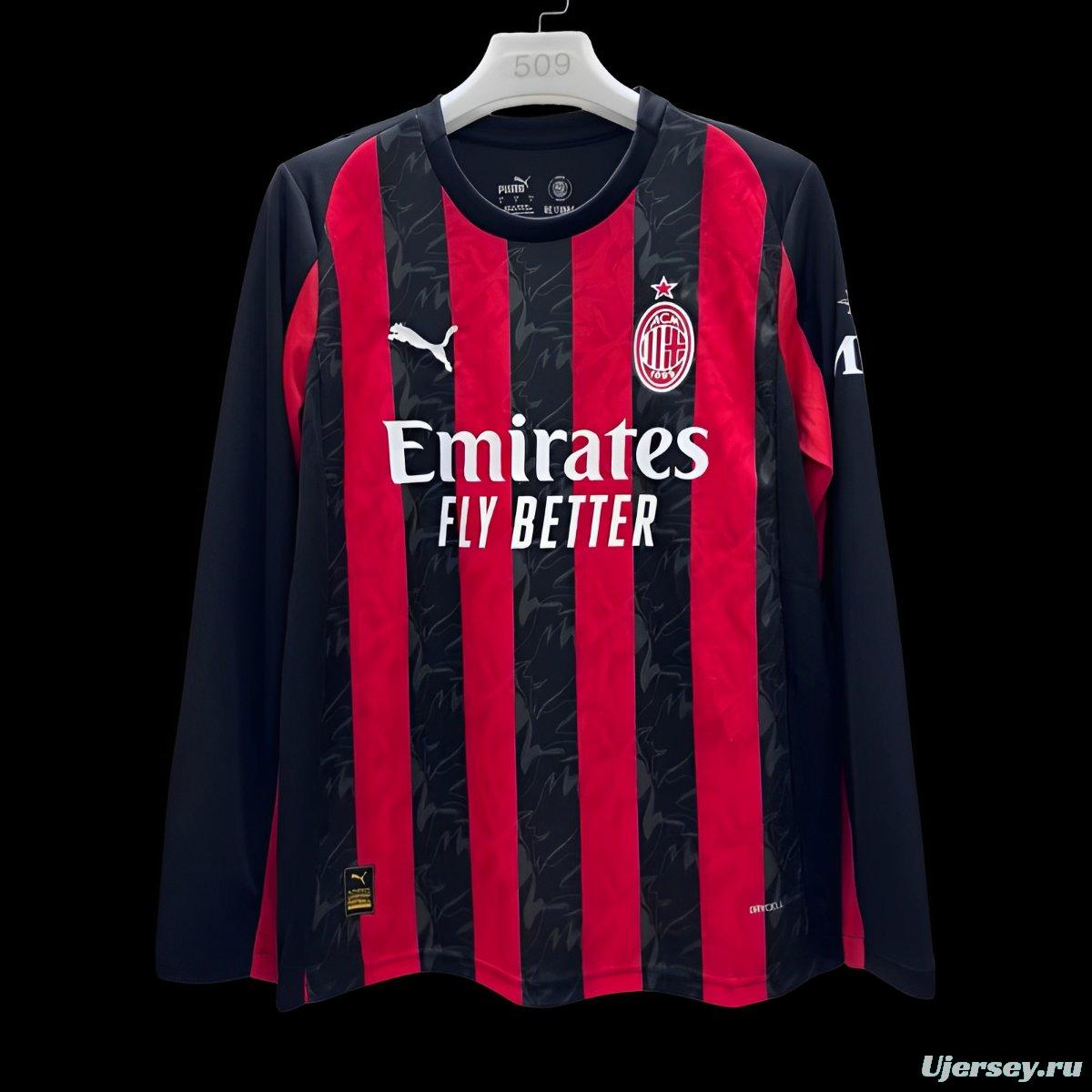 25/26 AC Milan Home Long Sleeve Jersey