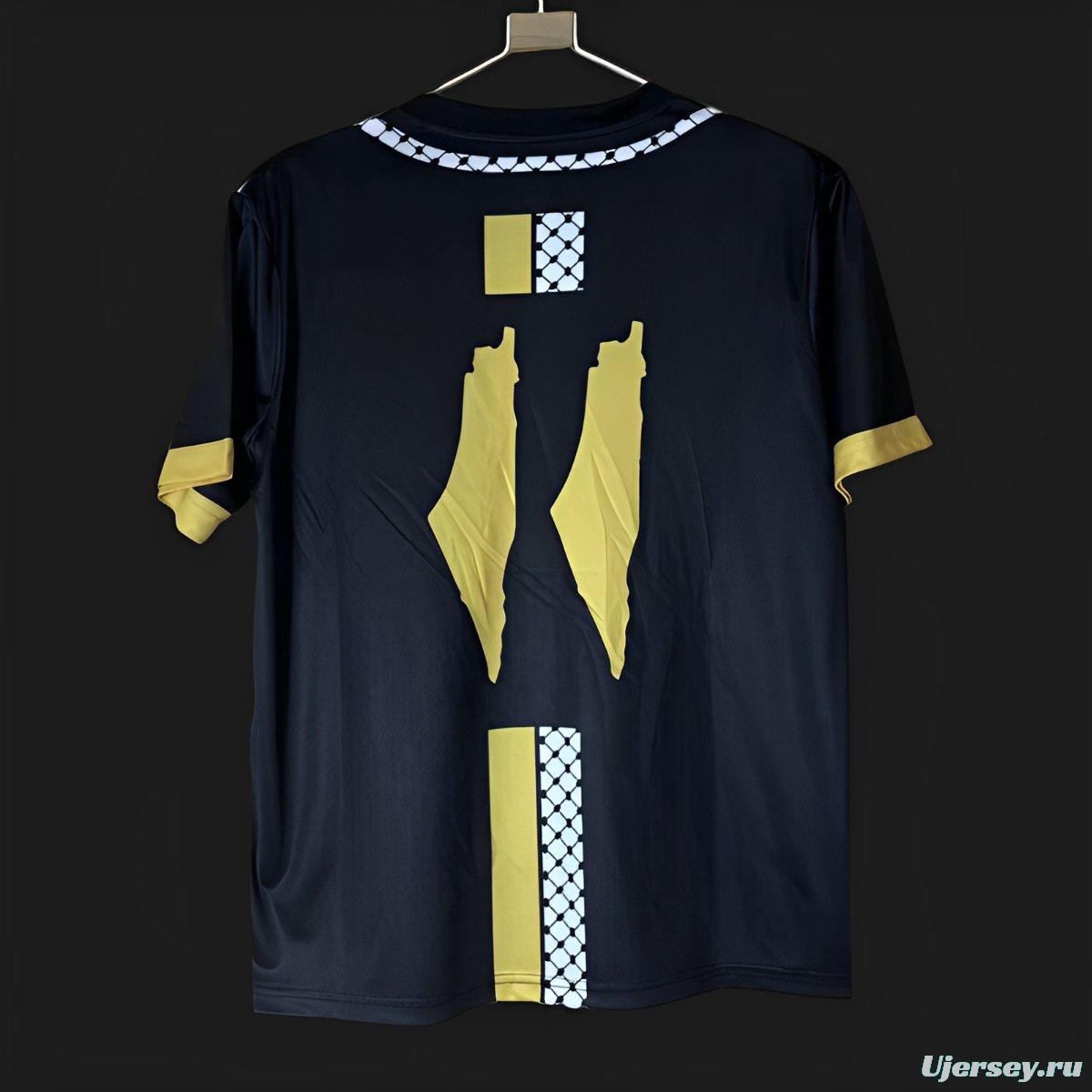 25/26 FC Palestina Black with Gold and Kufiya Pattern Jersey