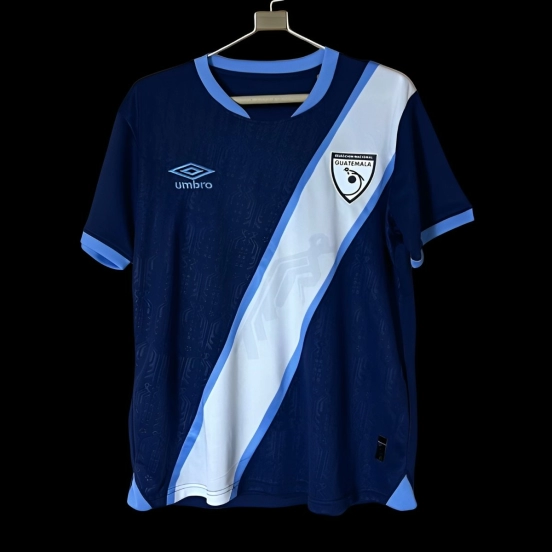 2025 Guatemala Navy Blue with White Diagonal Stripe Jersey