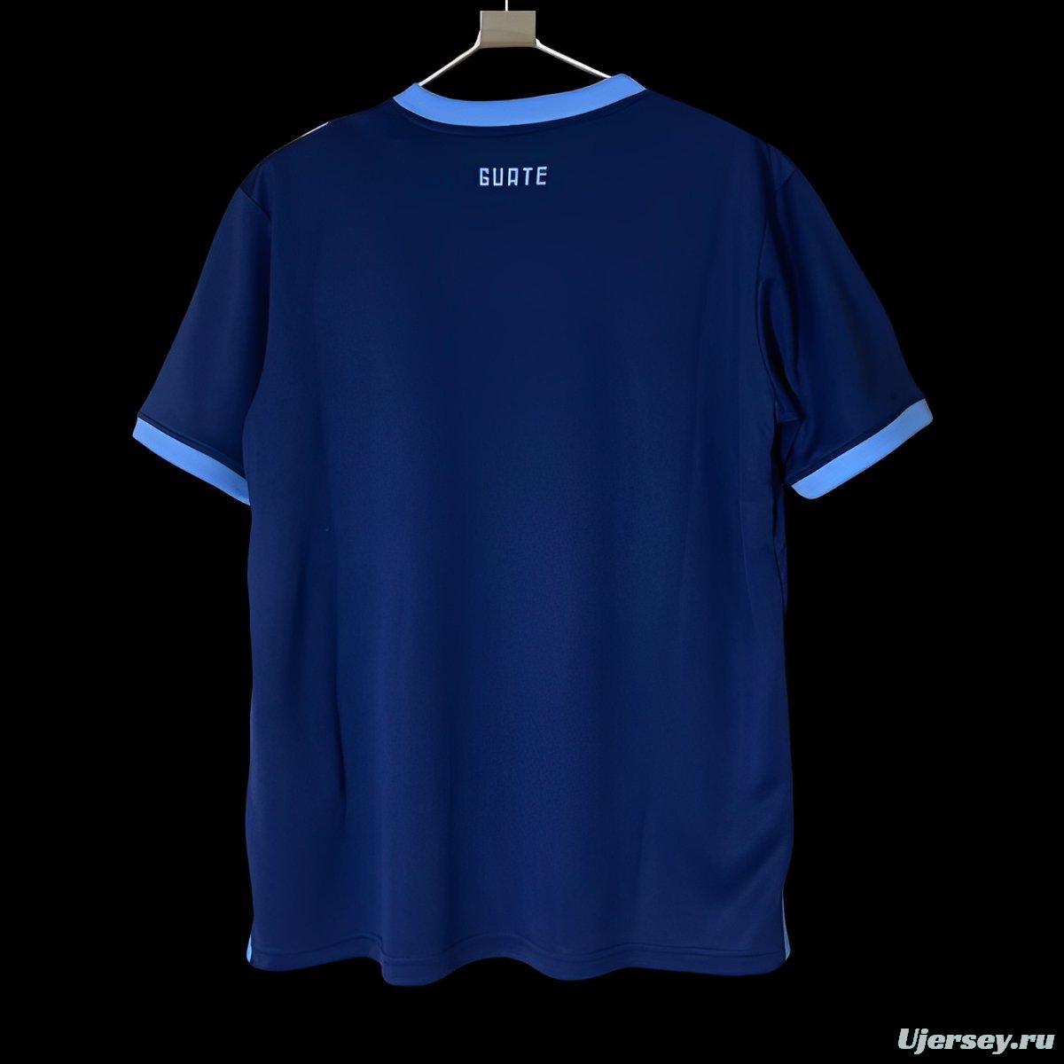 2025 Guatemala Navy Blue with White Diagonal Stripe Jersey