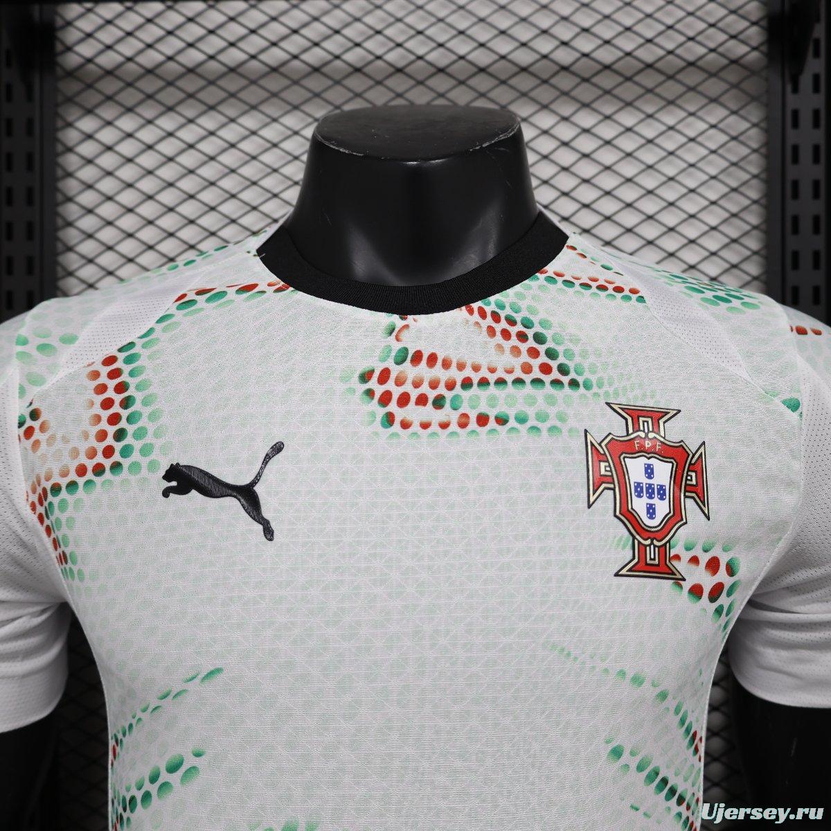 Player Version 2024 Portugal Away White Jersey