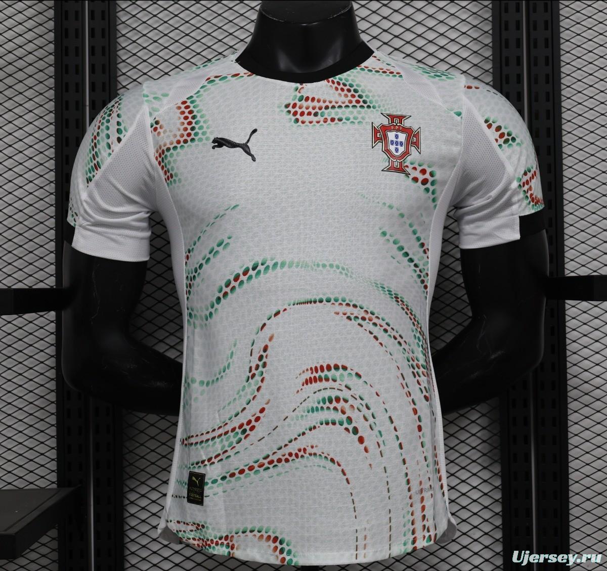 Player Version 2024 Portugal Away White Jersey