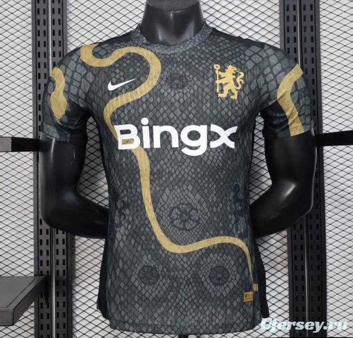 Player Version 25/26 Chelsea Bingx Black with Snake Pattern Design Jersey