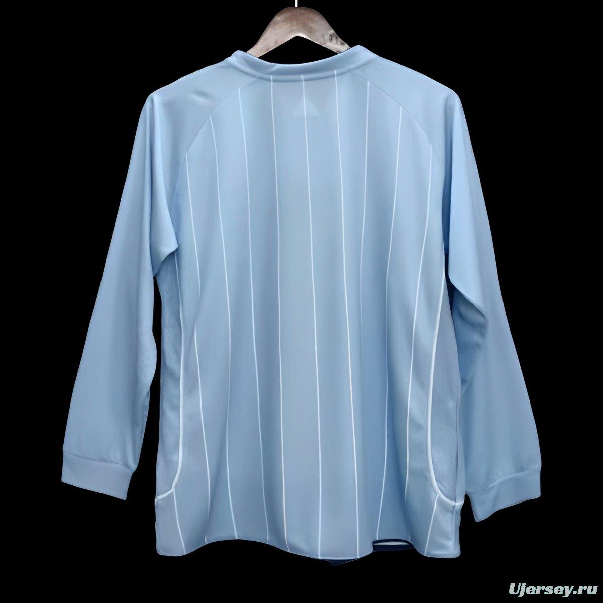 Retro 07/08 Manchester City Home Long Sleeve Soccer Jersey