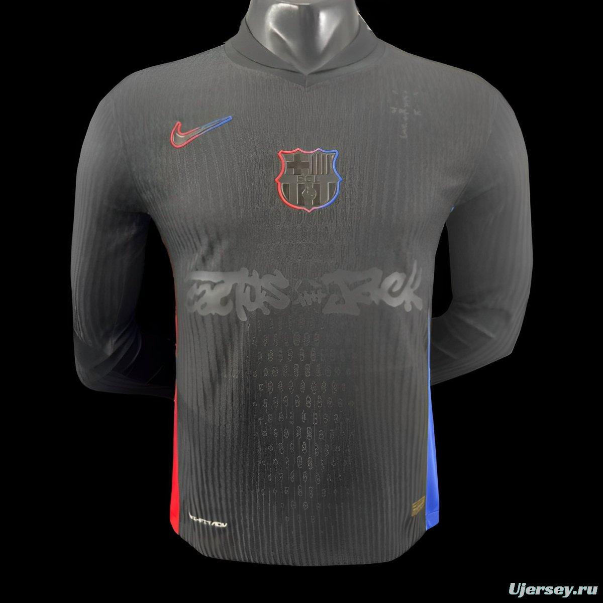 Player Version 24/25 Barcelona x Travis Scott Away Long Sleeve Jersey