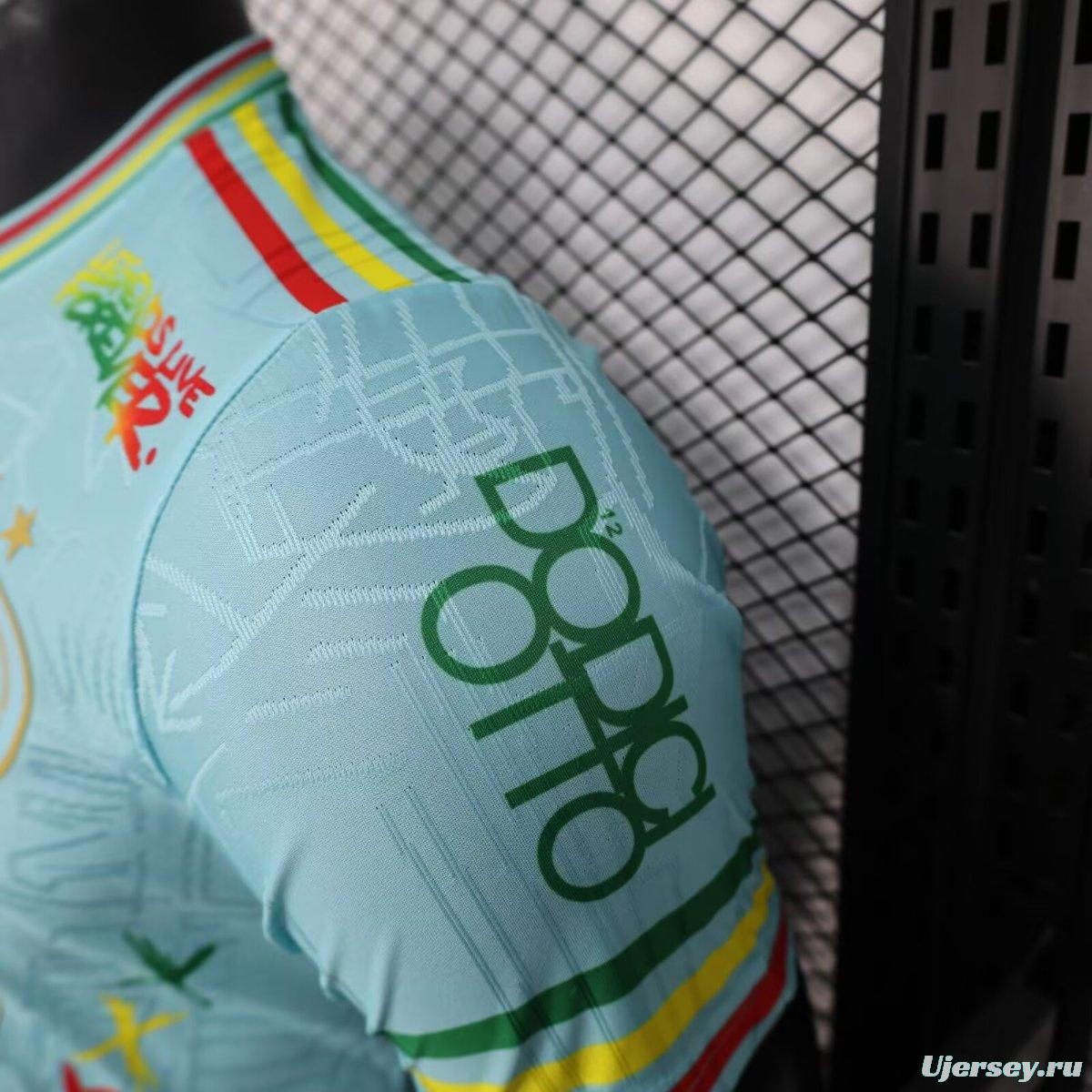 Player Version 25/26 Ajax Navy Skyblue with Bob Marley Tribute Jersey