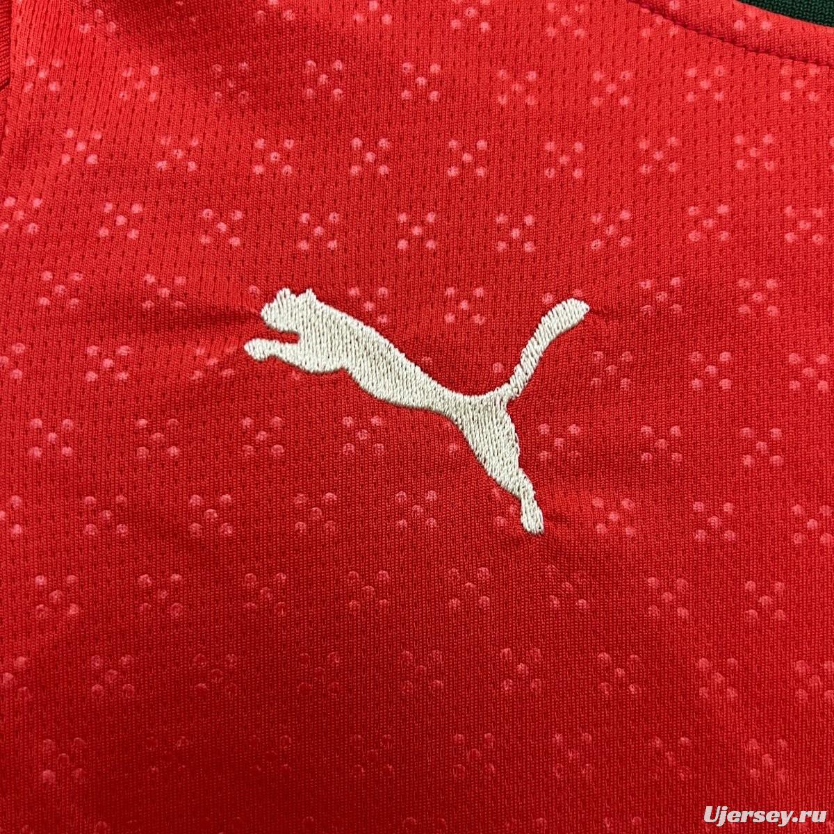 2025 Kids Portugal Home Long Sleeve Jersey