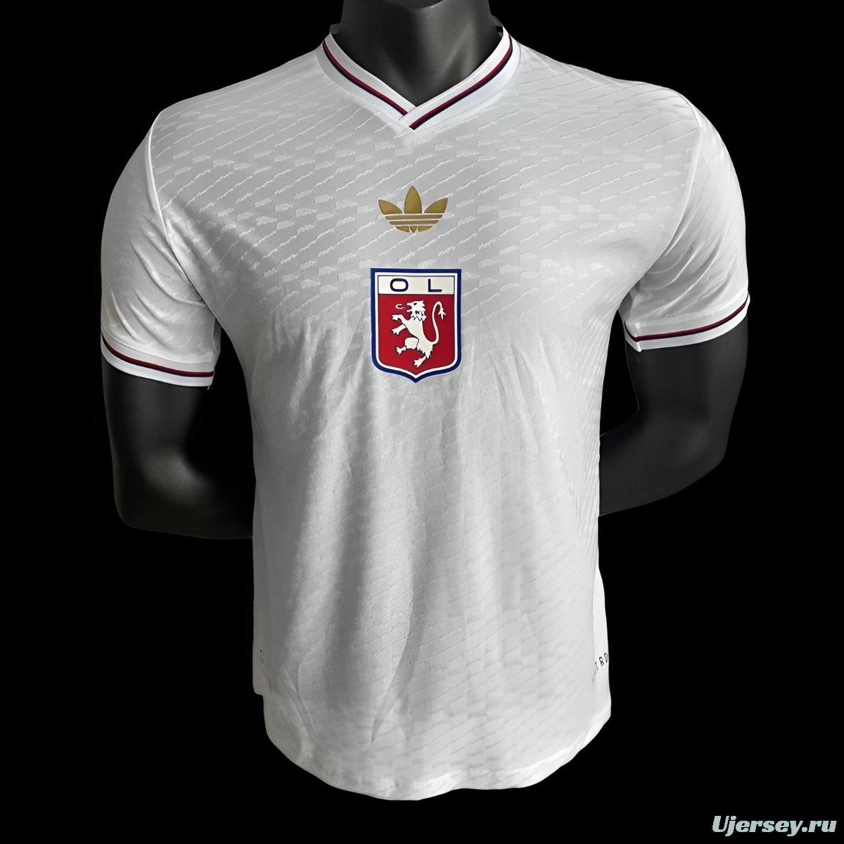 Player Version 25/26 Olympique Lyonnais WHITE Anniversary Jersey