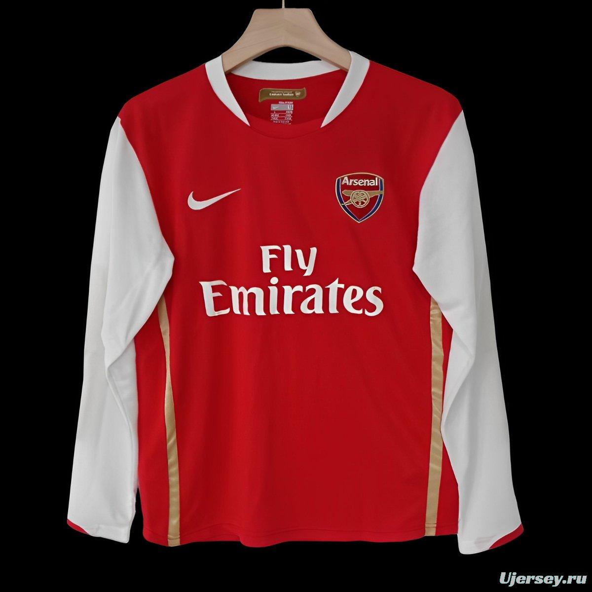 Retro 07/08 Arsenal Home Long Sleeve Jersey