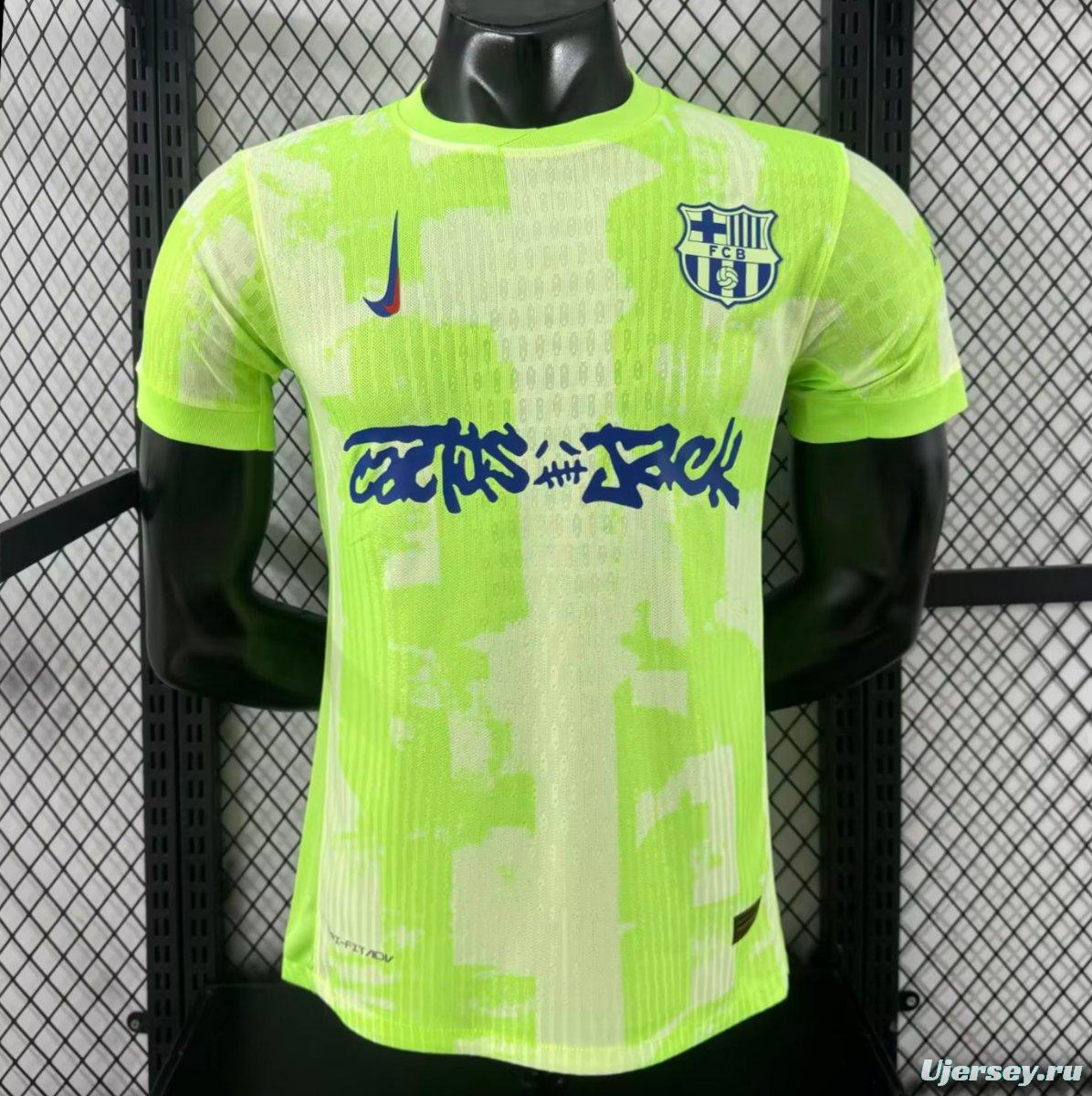24/25 Barcelona x Travis Scott Third Green Jersey