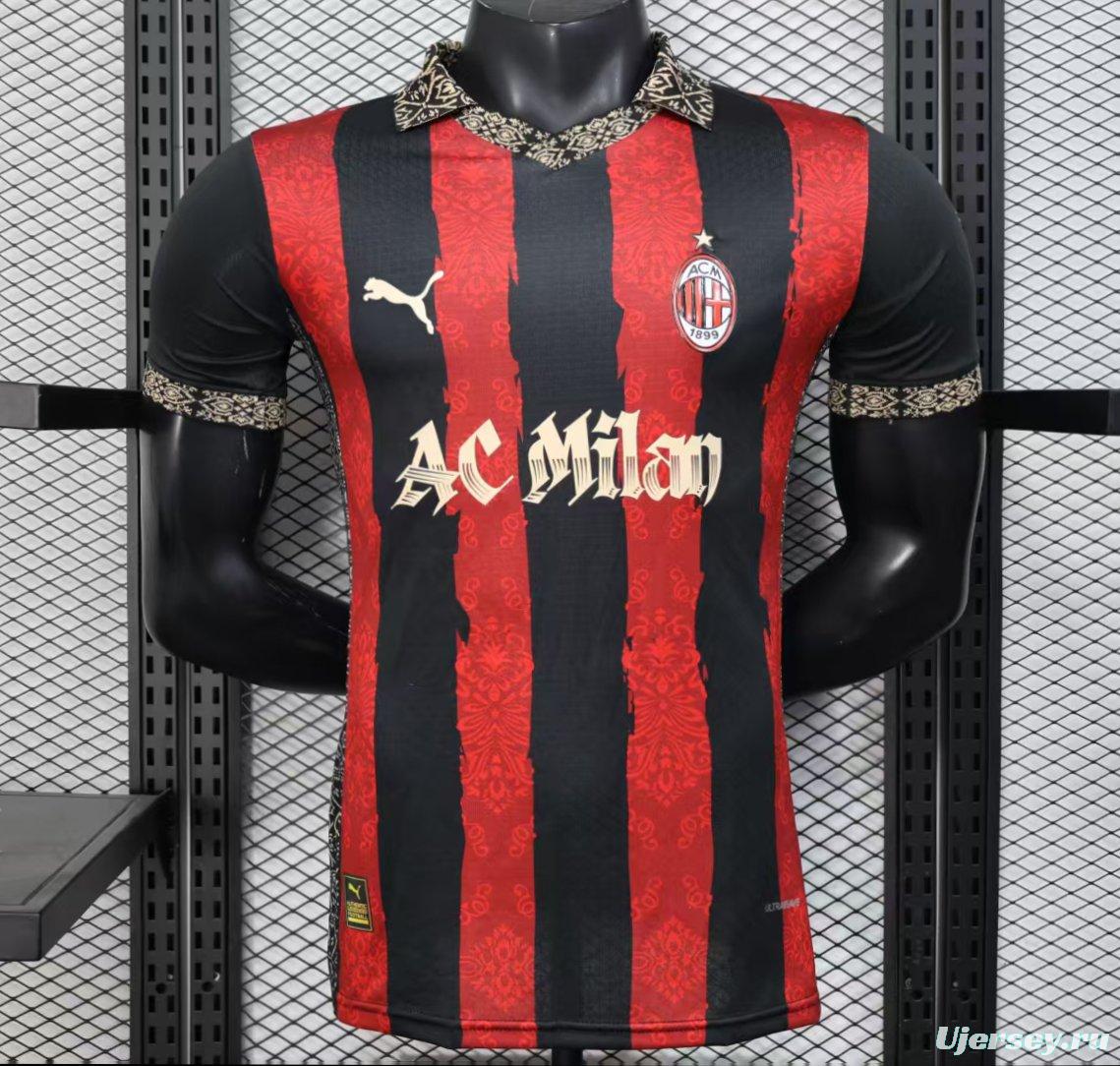 Player Version 25/26 AC Milan Redesigned Home Jersey