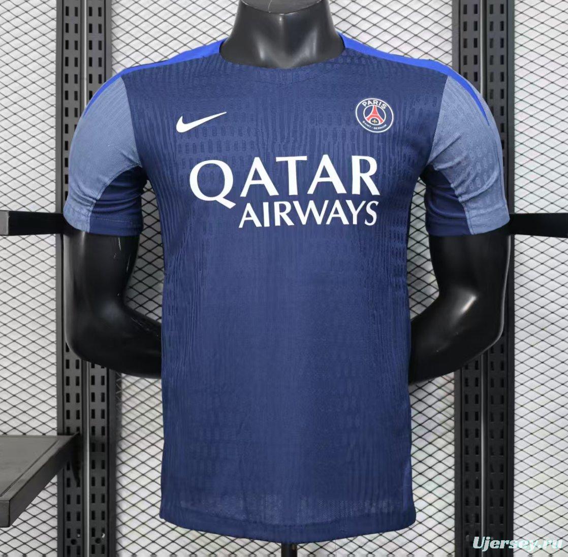 Player Version 25/26 Paris Saint-Germain PSG Blue with Vertical Stripes Jersey