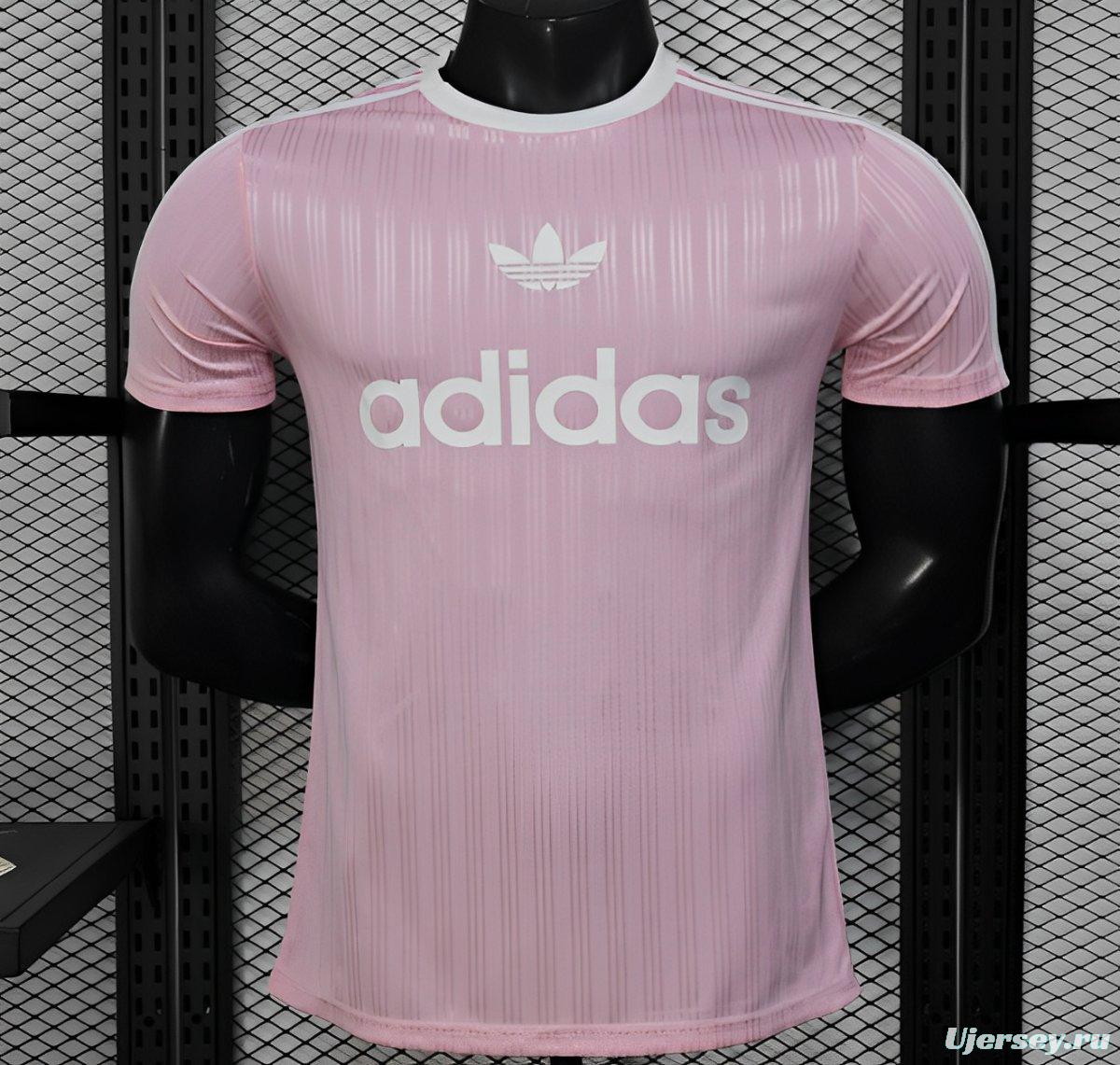 Player Version 2025 Adidas Light Pink Vertical Stripes Jersey