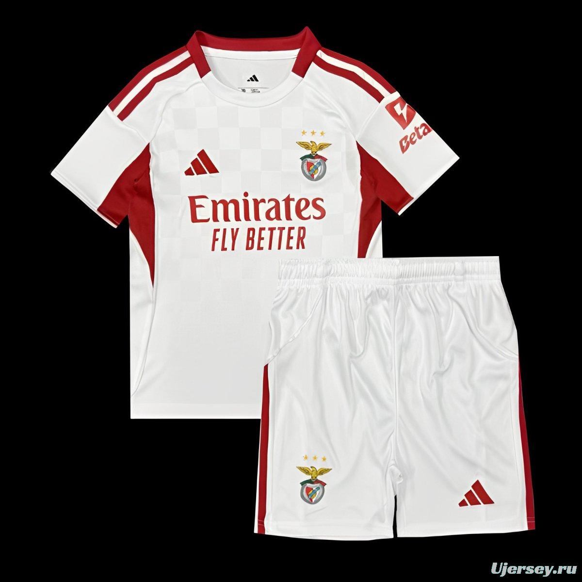 25/26 Kids Benfica Third WHITE Jersey
