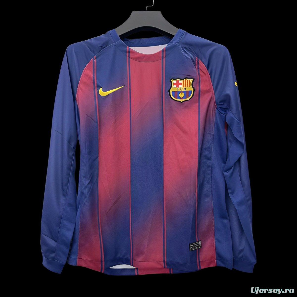 25/26 Barcelona Home Long Sleeve Jersey