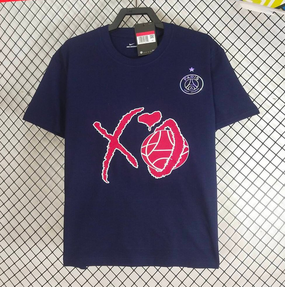25/26 PSG x OX Navy Cotton T-Shirt