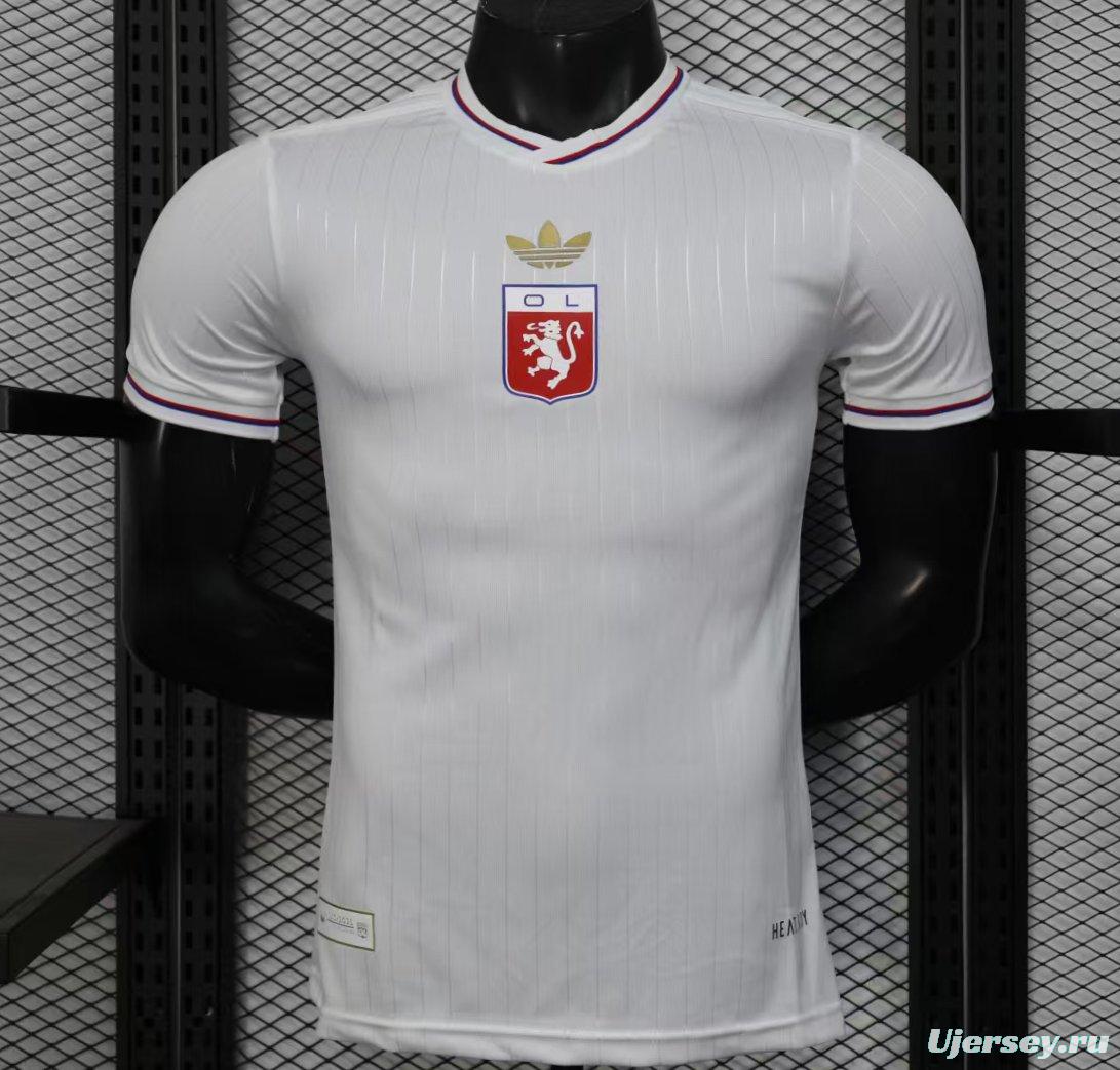 Player Version 25/26 Olympique Lyonnais Lyon White 50Th Anniversary Jersey