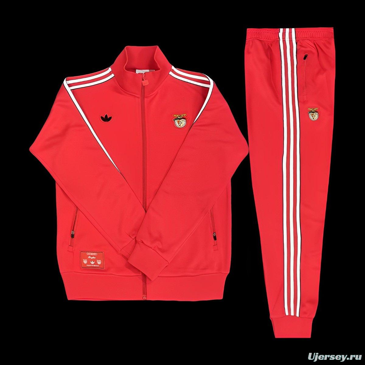 25/26 Benfica Red Full Zipper Tracksuit + Long Pants