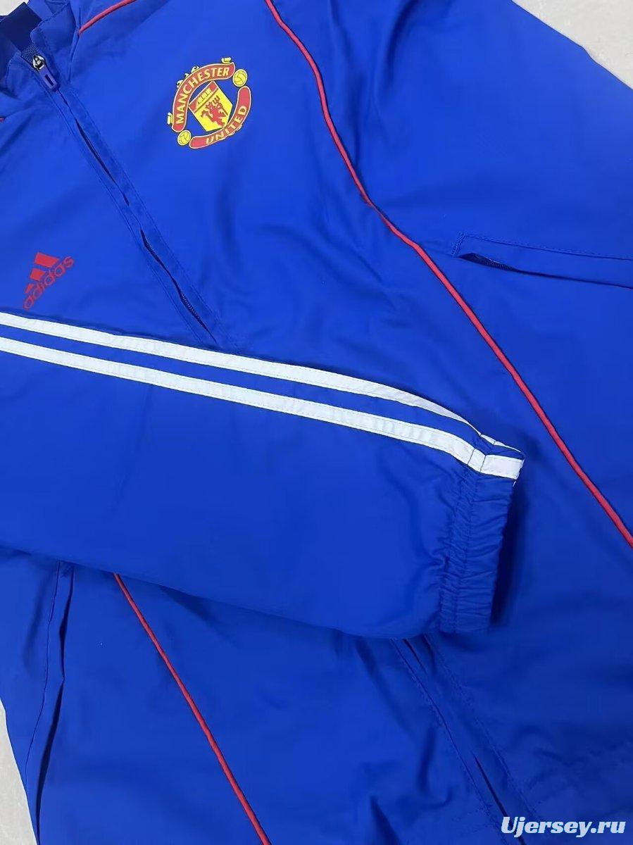 25/26 Manchester United Blue Windbreaker