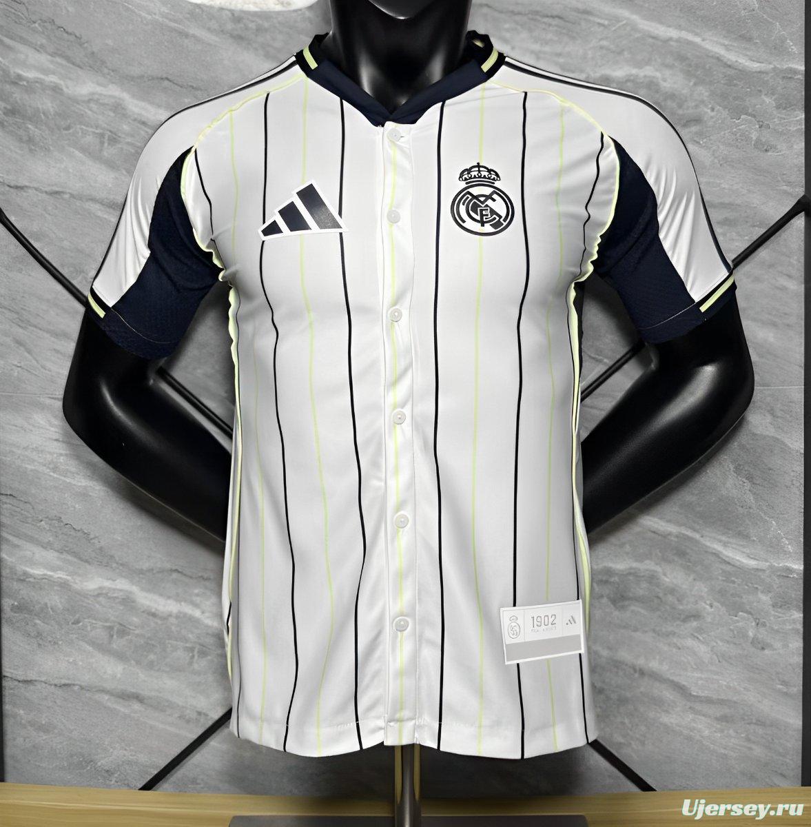Player Version 25/26 Real Madrid US Pack Baseball Jersey