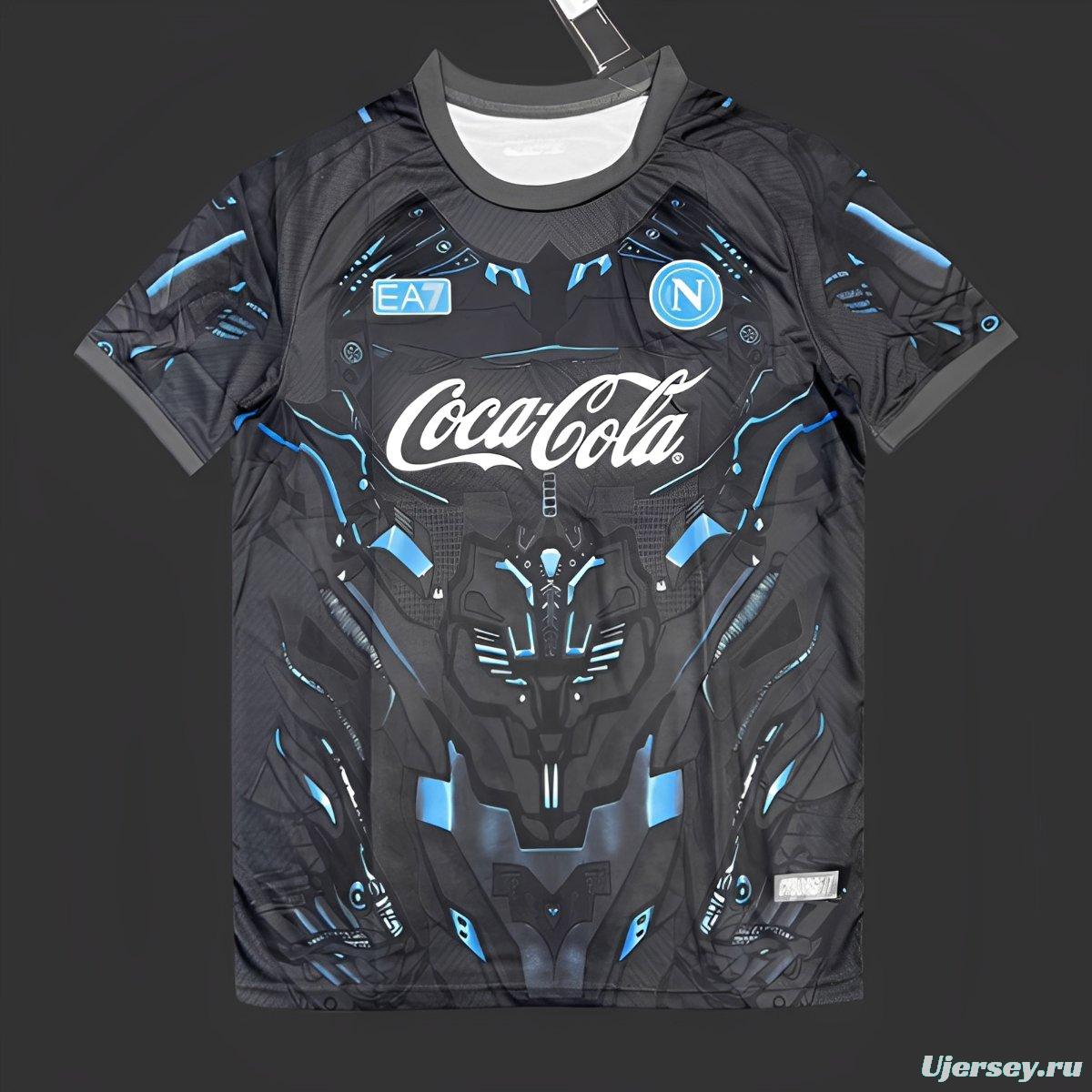 25/26 Napoli EA7 Gray with Robotic Armor Pattern Jersey