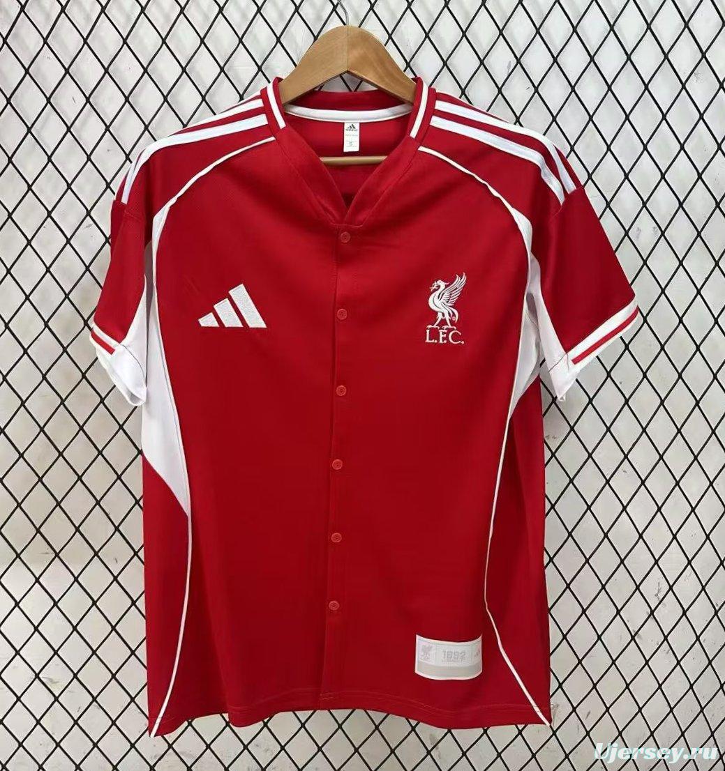 25/26 Liverpool US Pack Baseball Red Jersey