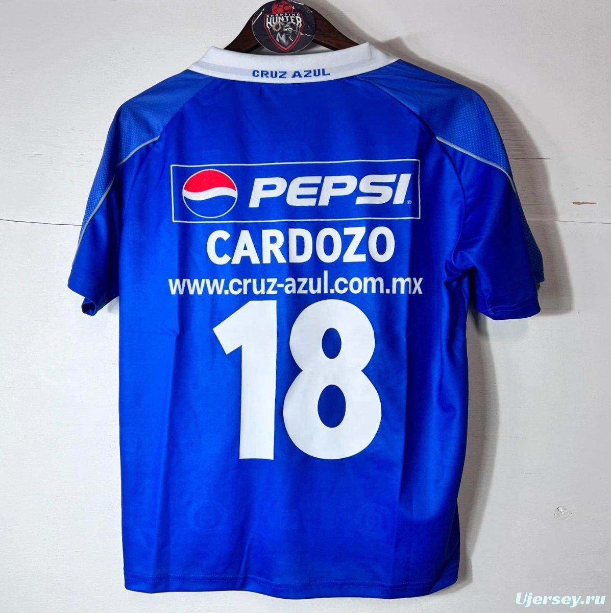 Retro 01/02 Cruz Azul Jersey Copa Libertadores Home Jersey
