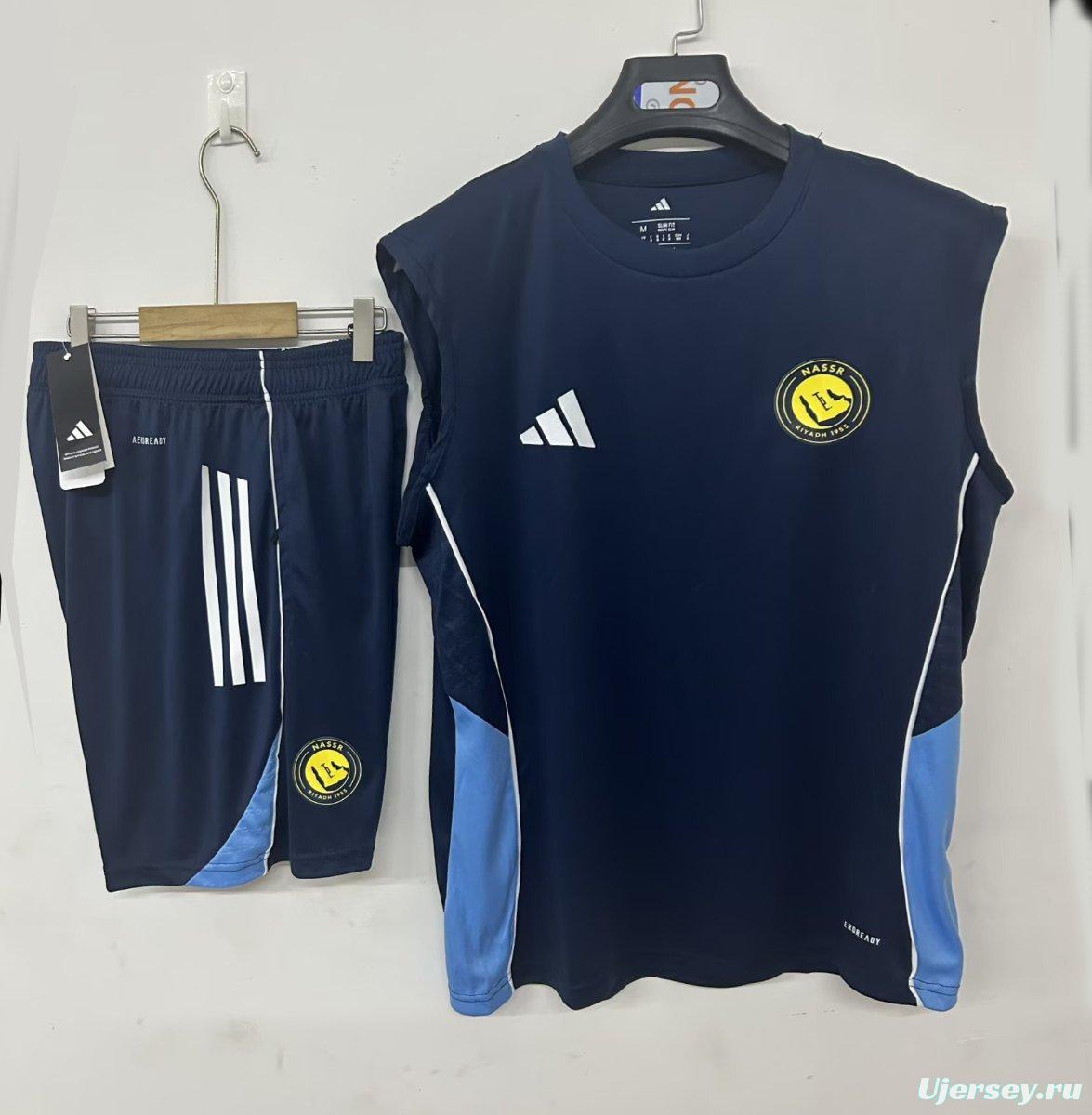 25/26 Al-Nassr Vest Jersey Royal Blue+ Shorts