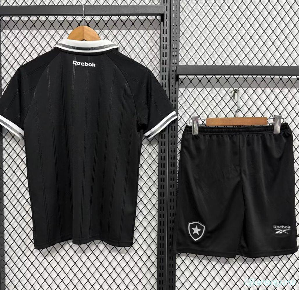 25/26 Kids Botafogo Away Black Jersey With Sponsor
