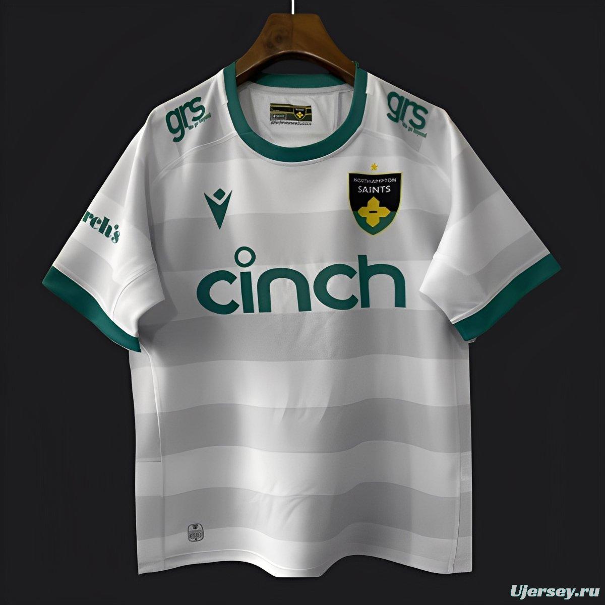25/26 Northampton Saints White with Green Trim Jersey