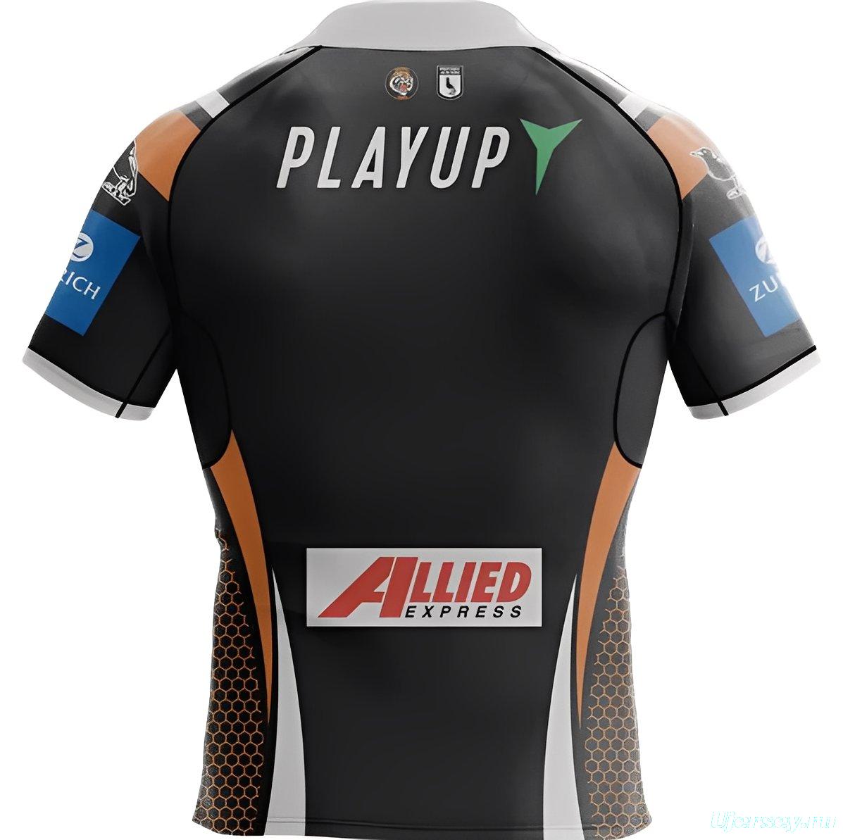 25/26 Wests Tigers Black with Orange Chevron Jersey