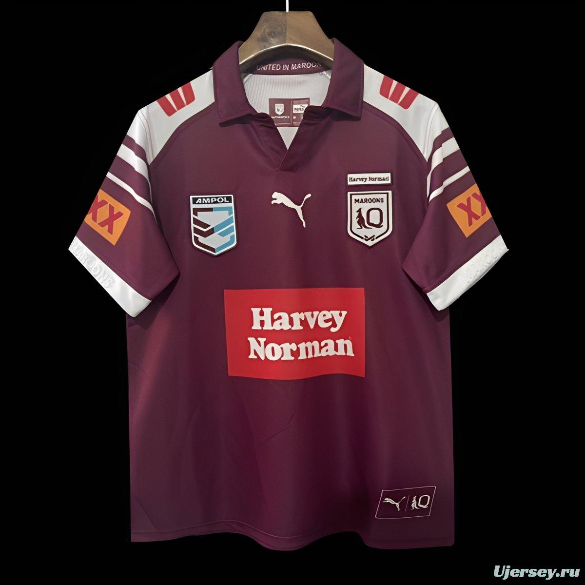 2026 Queensland Maroons Maroon with White Sleeves Jersey