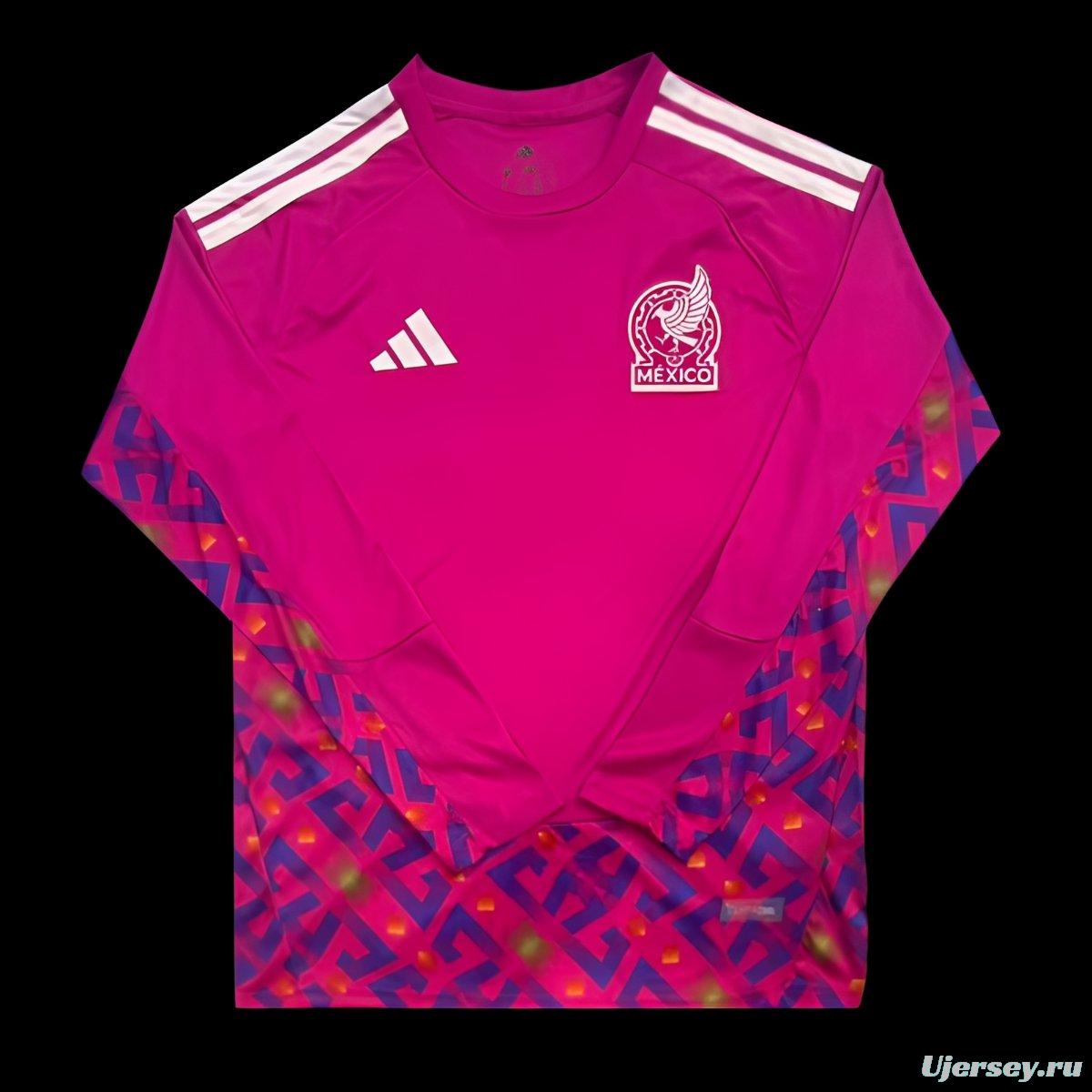 2026 Mexico Pink Long Sleeve Goalkeeper Jersey