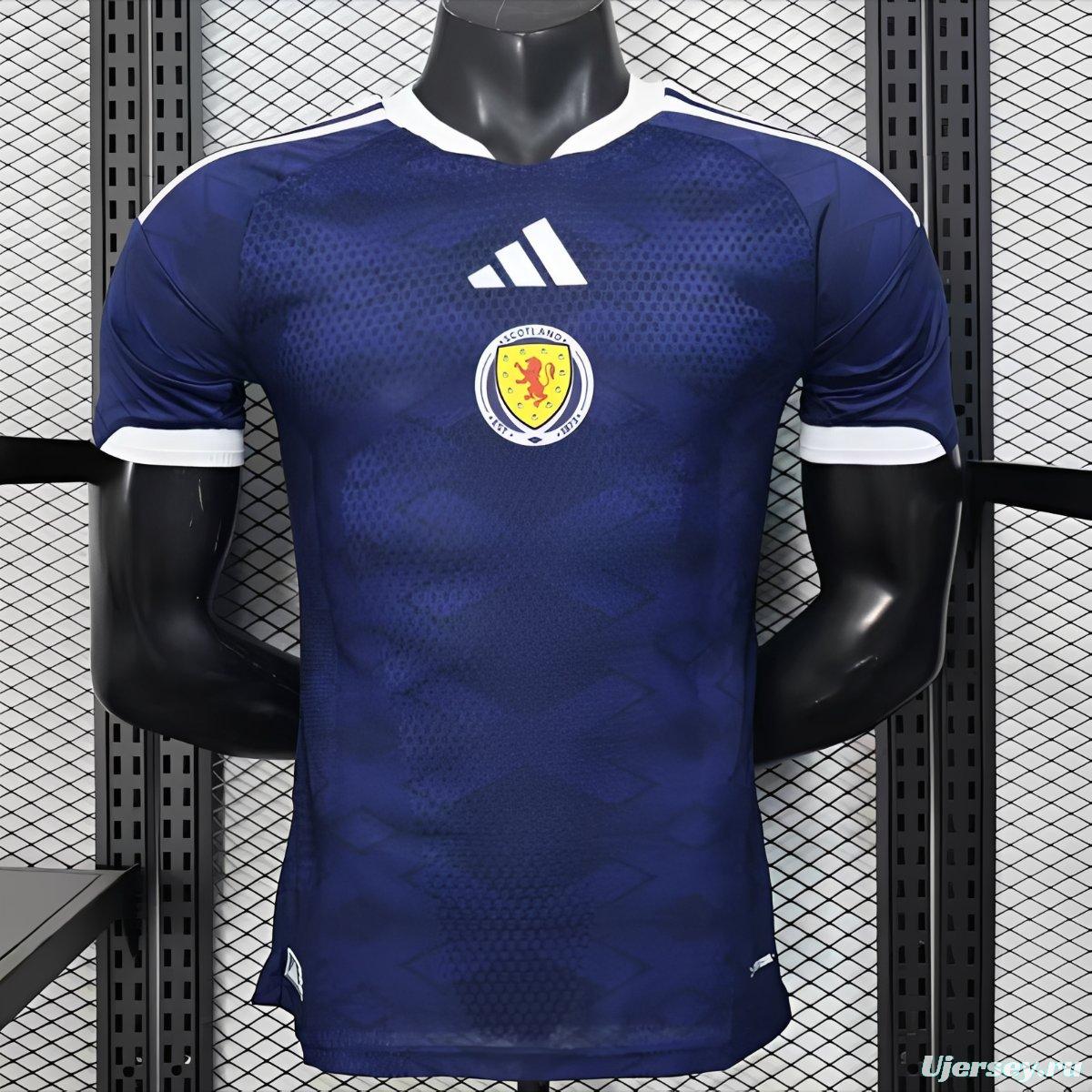 2026 Player Version  Scotland Home Navy Blue  Jersey
