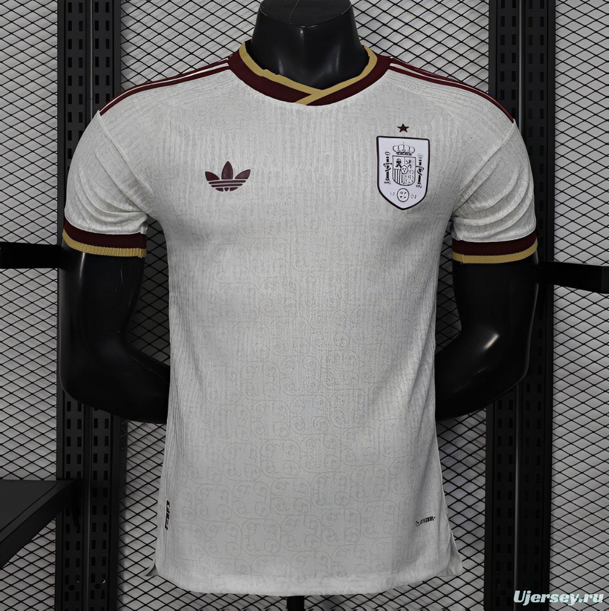 2026 Player Version  Spain Away Off-White Jersey