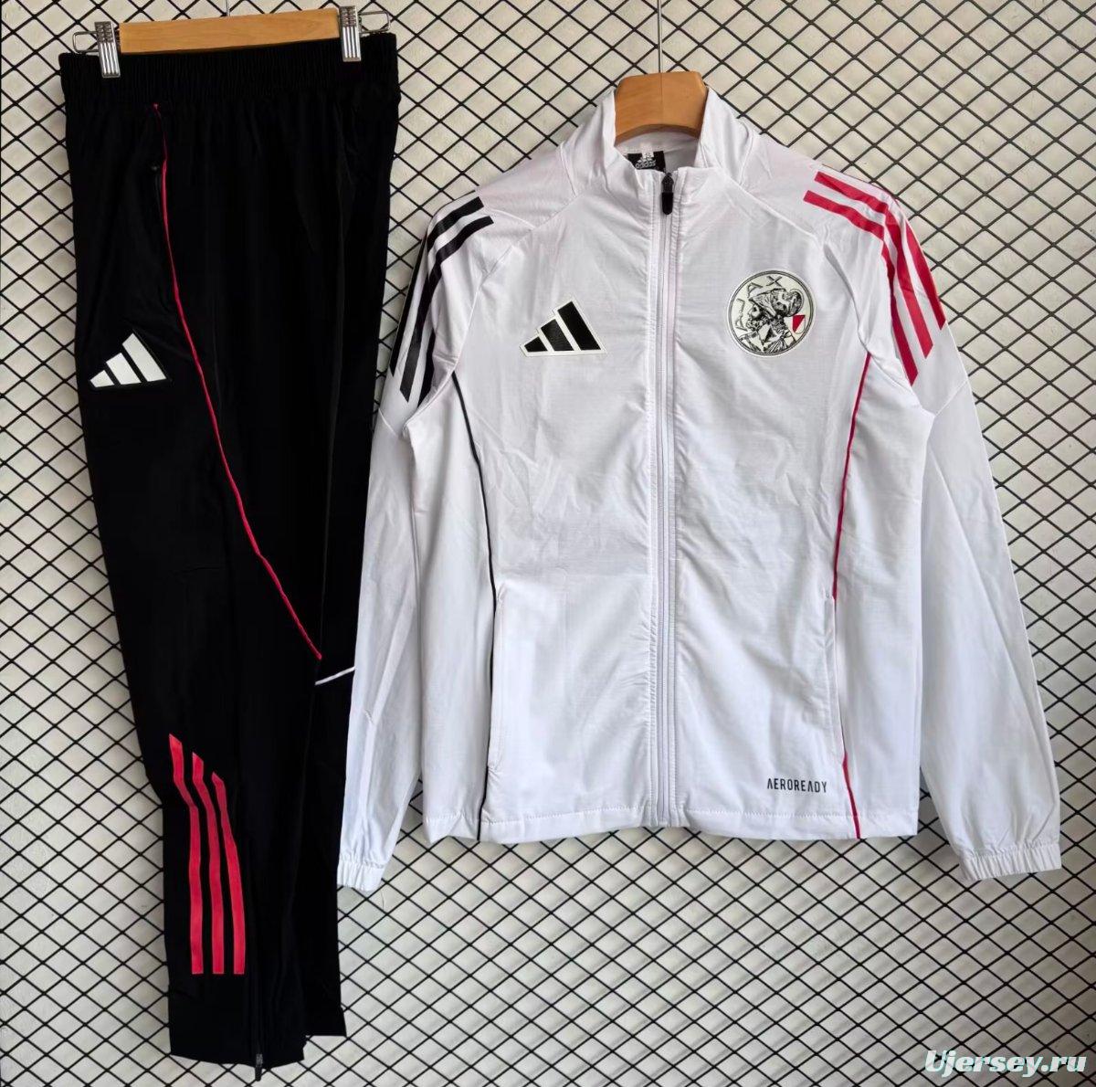 25/26 Mexico National Team White with Pink Full zipper Jacket Tracksuit+ long pants