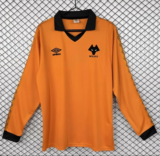 Retro 80/81 Wolverhampton Wanderers Home Long Sleeve Jersey