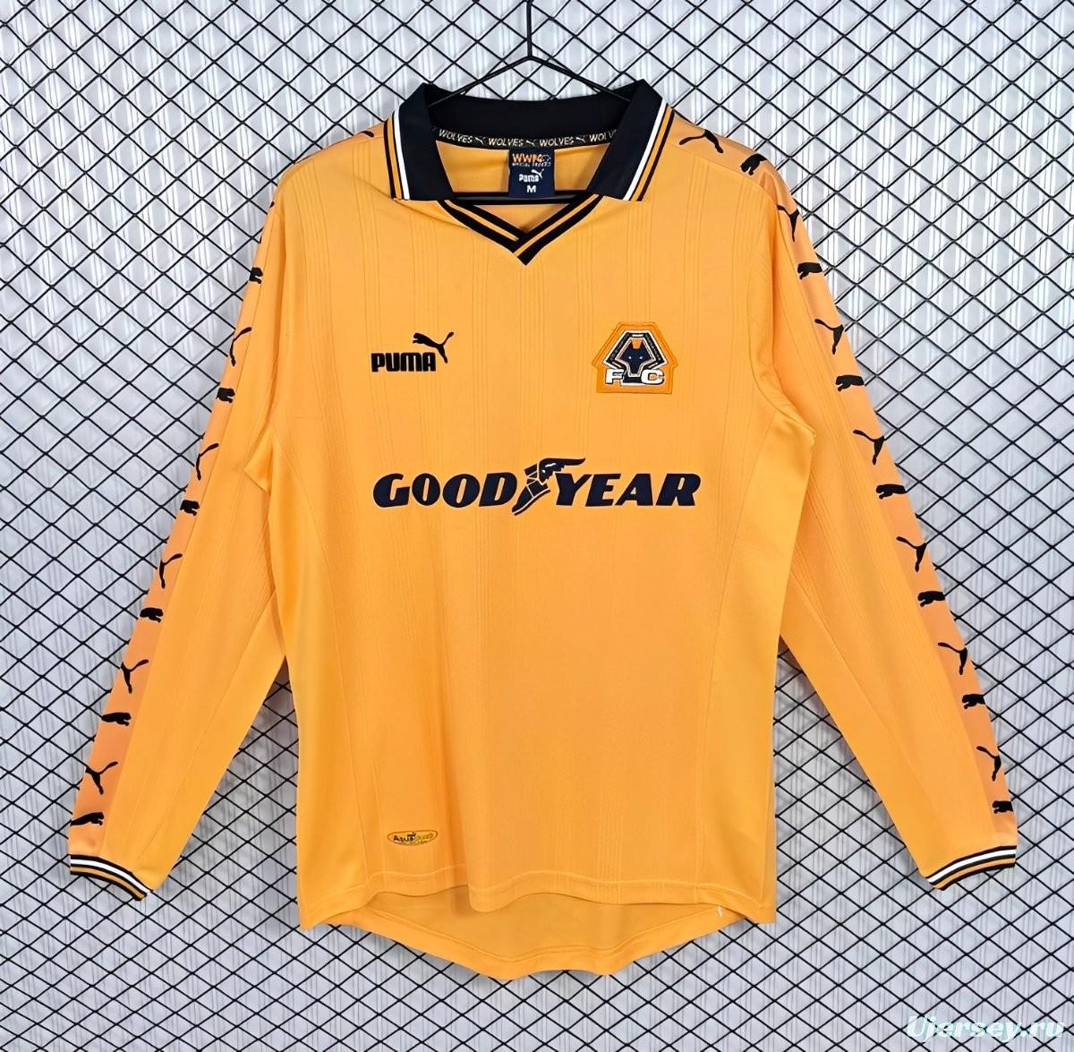 Retro 98/99 Wolverhampton Wanderers Home Long Sleeve Jersey