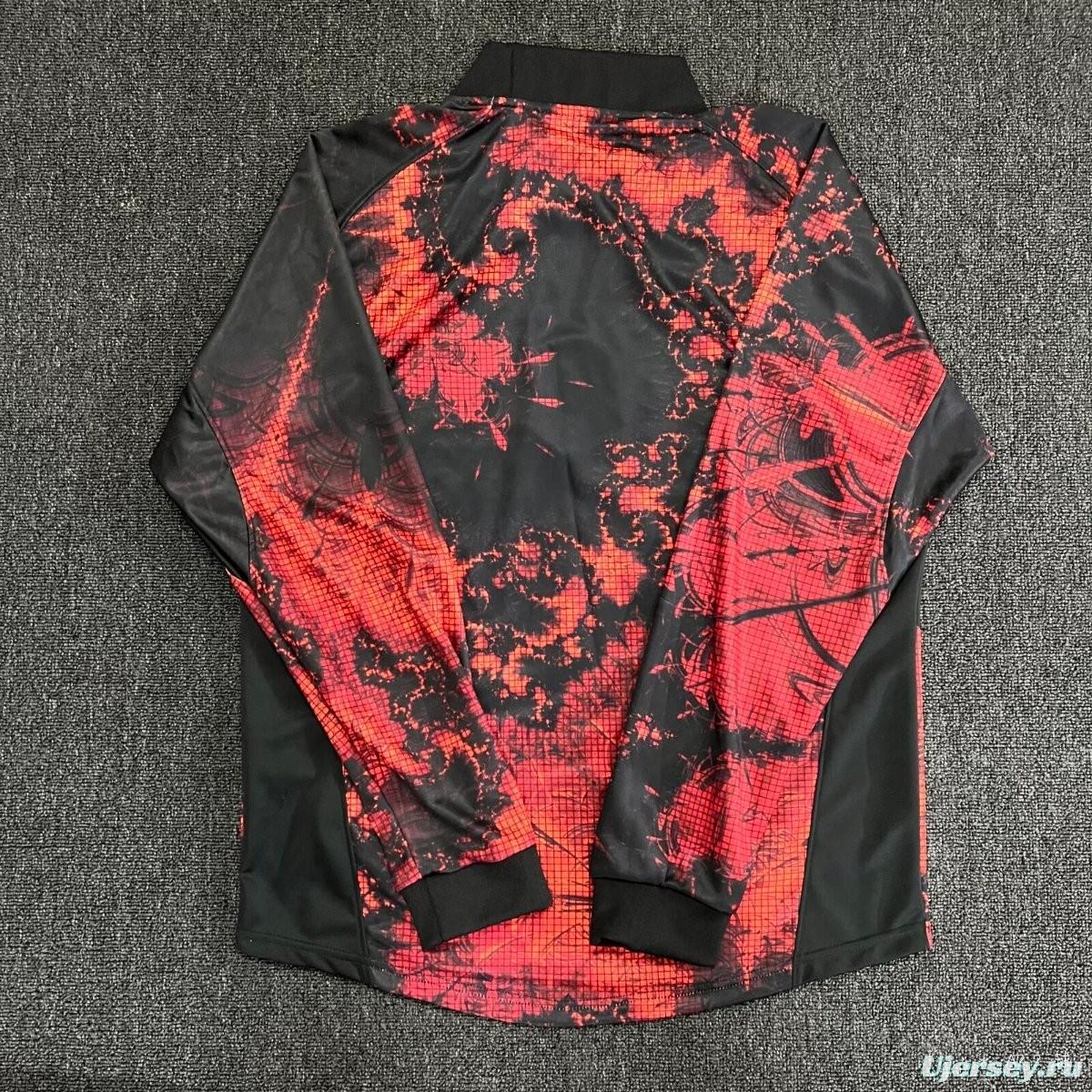 2026 Netherlands Red/Black Long Sleeve Goalkeeper Jersey